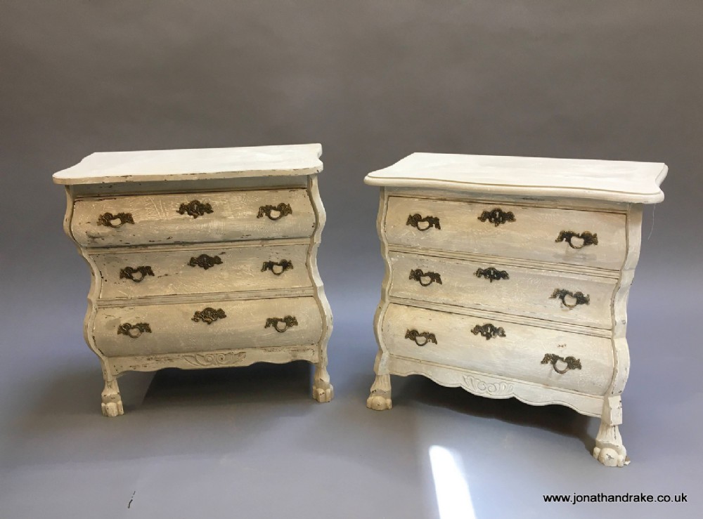 Pair Dutch style chest of drawers