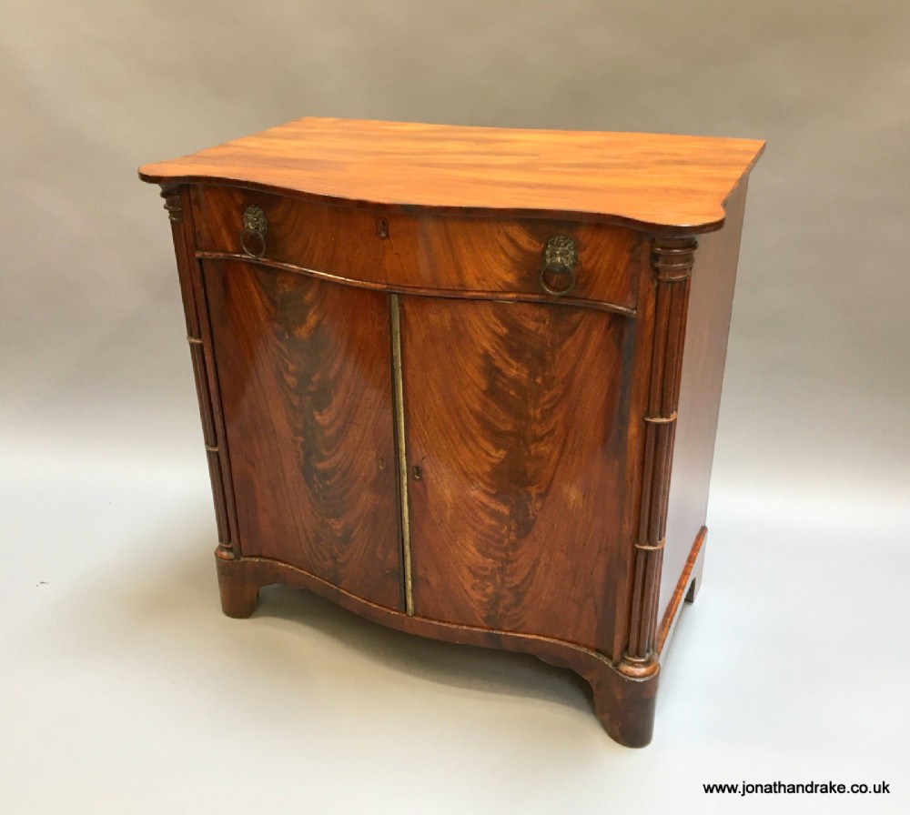 C19th French mahogany side cabinet