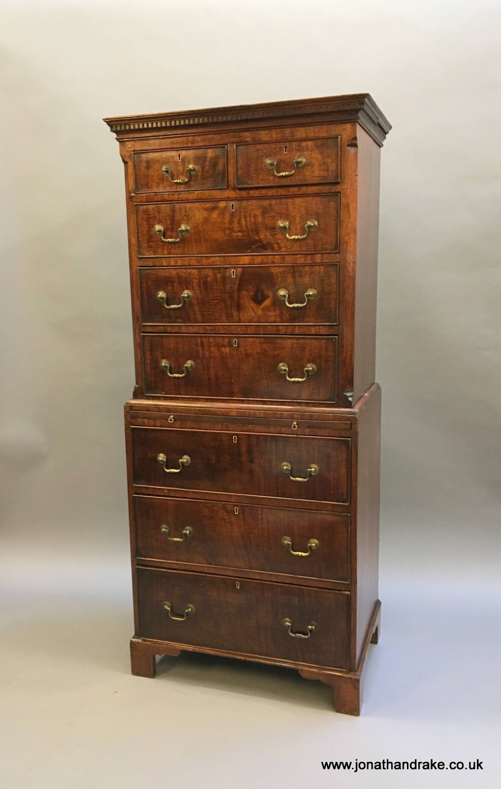 Georgian Revival chest on chest tallboy