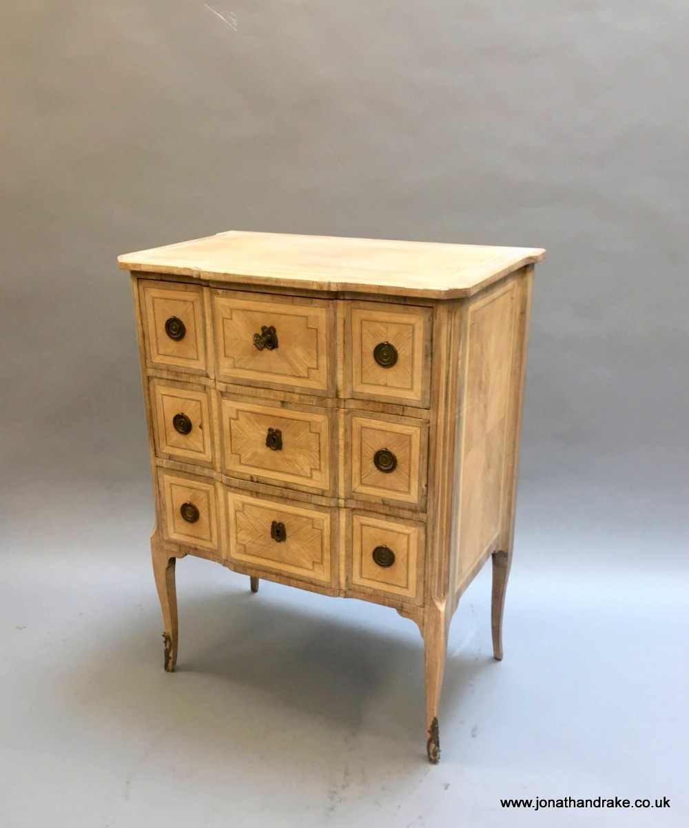 French small parquetry chest of drawers