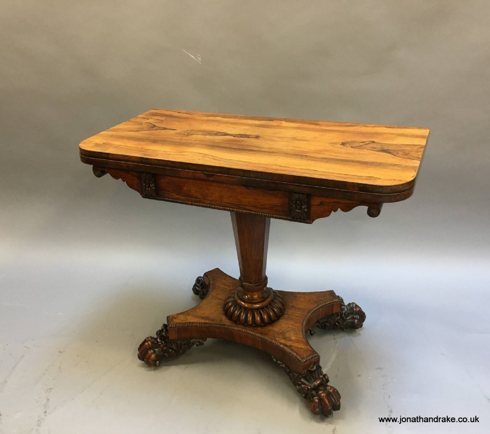 victorian rosewood card table