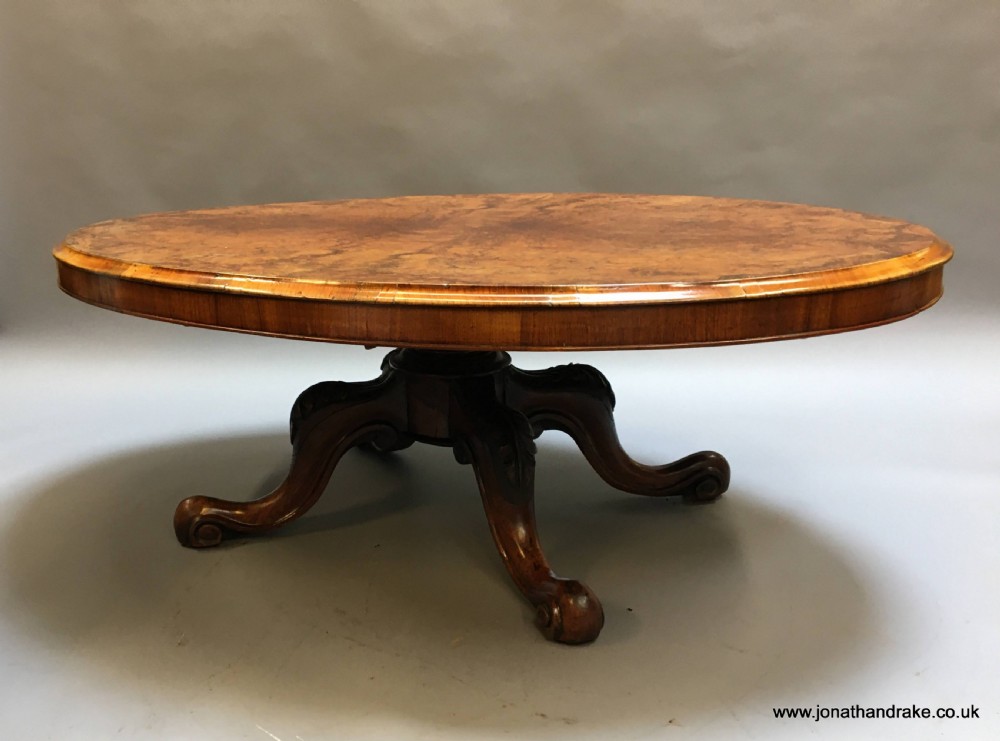 victorian burr walnut coffee table View II