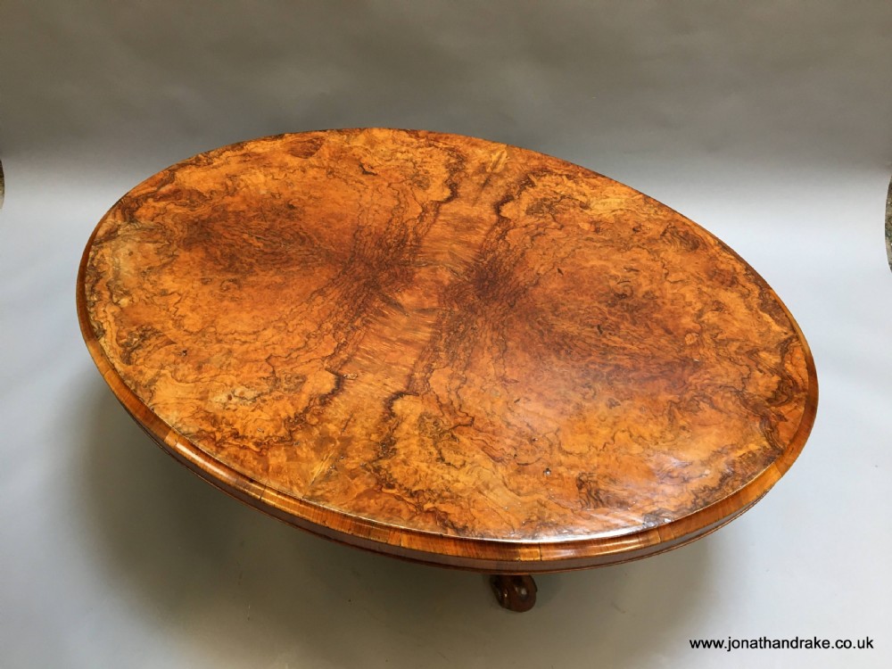 victorian burr walnut coffee table View IV