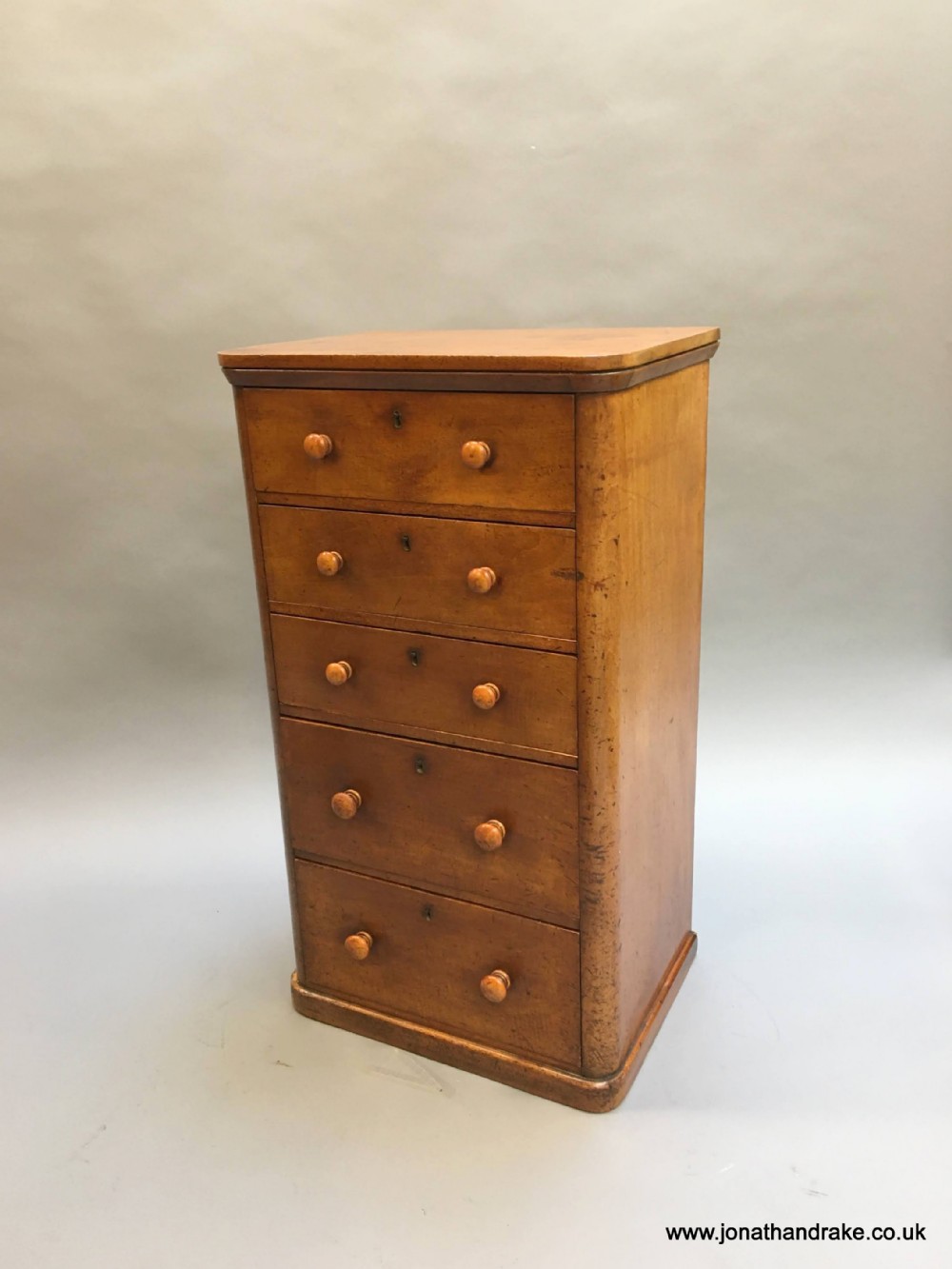 Victorian narrow chest of drawers