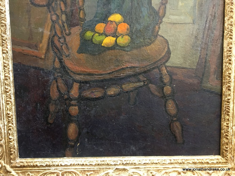 oil on board , still-life signed View III