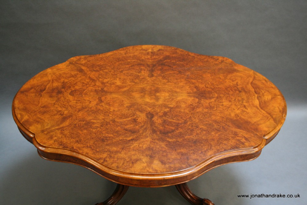 Victorian Burr Walnut Coffee Table