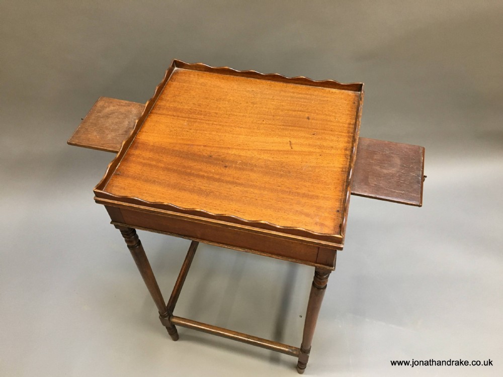 C19th mahogany lamp table View II