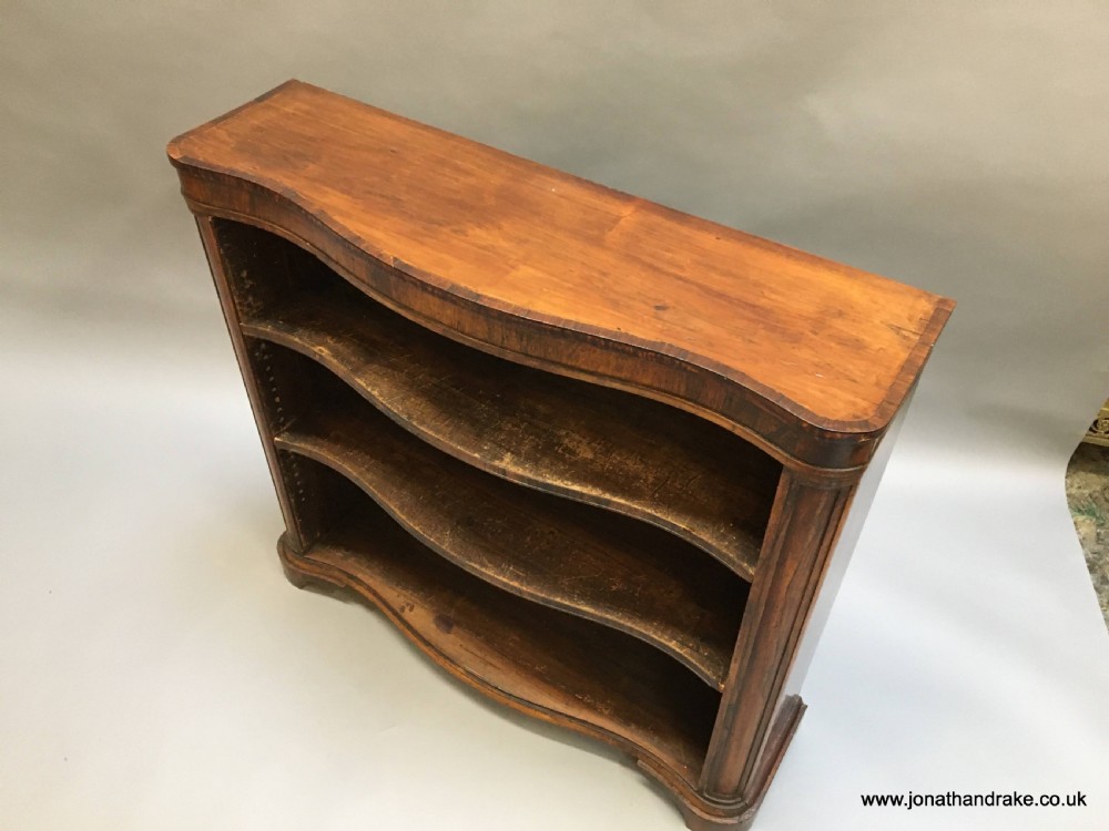 Early Victorian rosewood bookcase View II