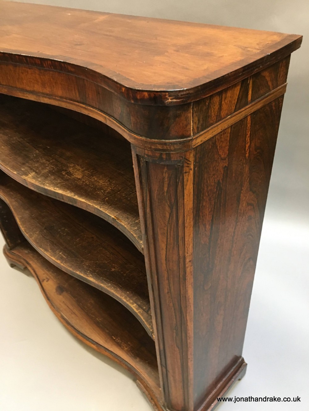 Early Victorian rosewood bookcase View III