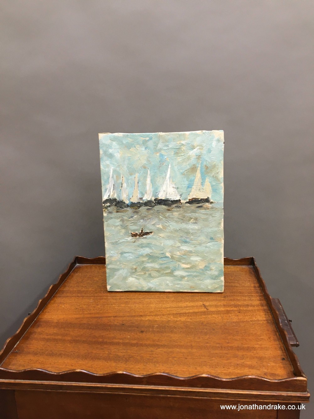 oil on canvas - seascape with boats View III