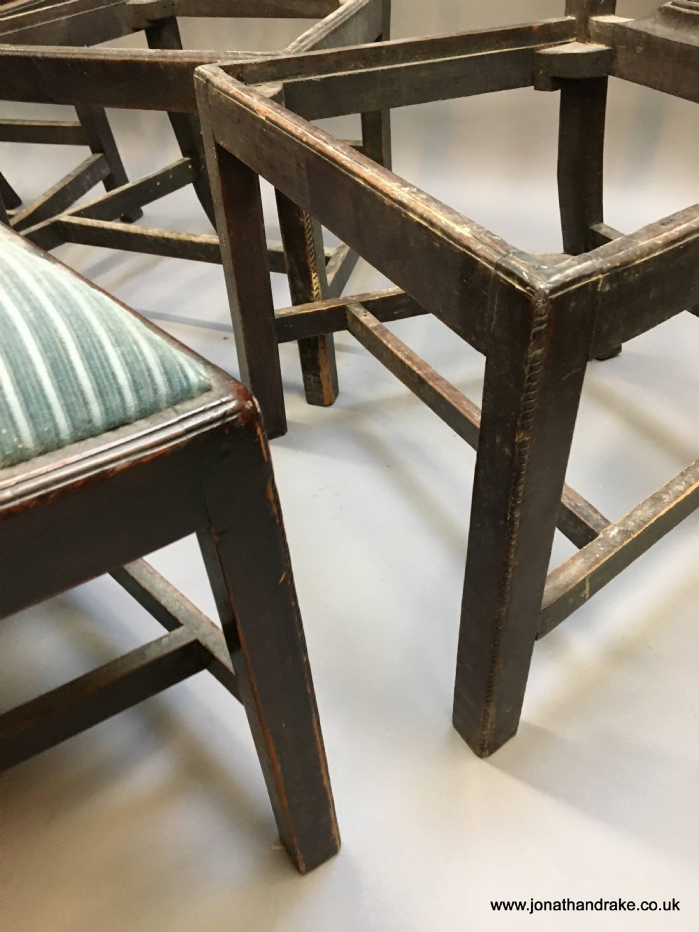 set of C18th mahogany dining chairs View VIII
