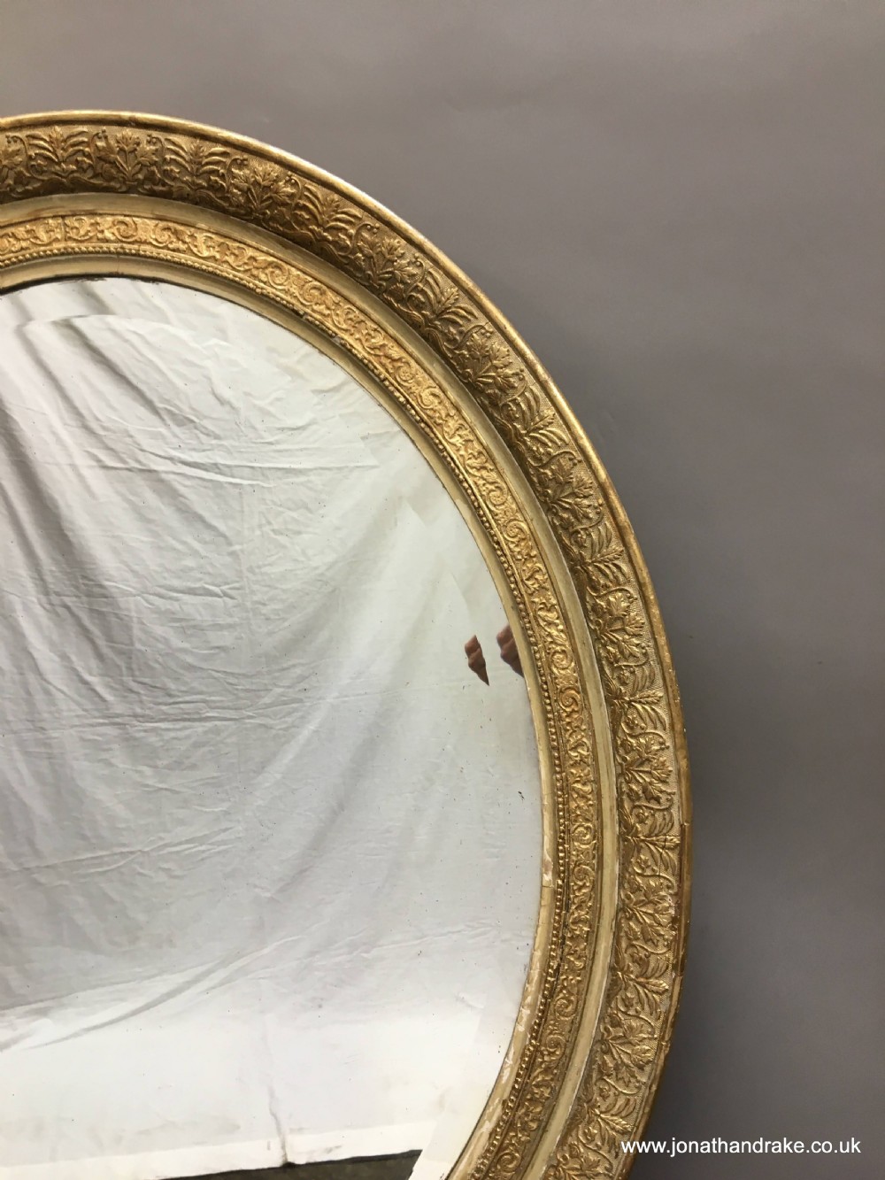Pair C19th French gilt mirrors View IV