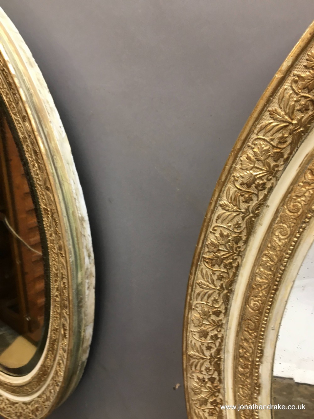 Pair C19th French gilt mirrors View VI