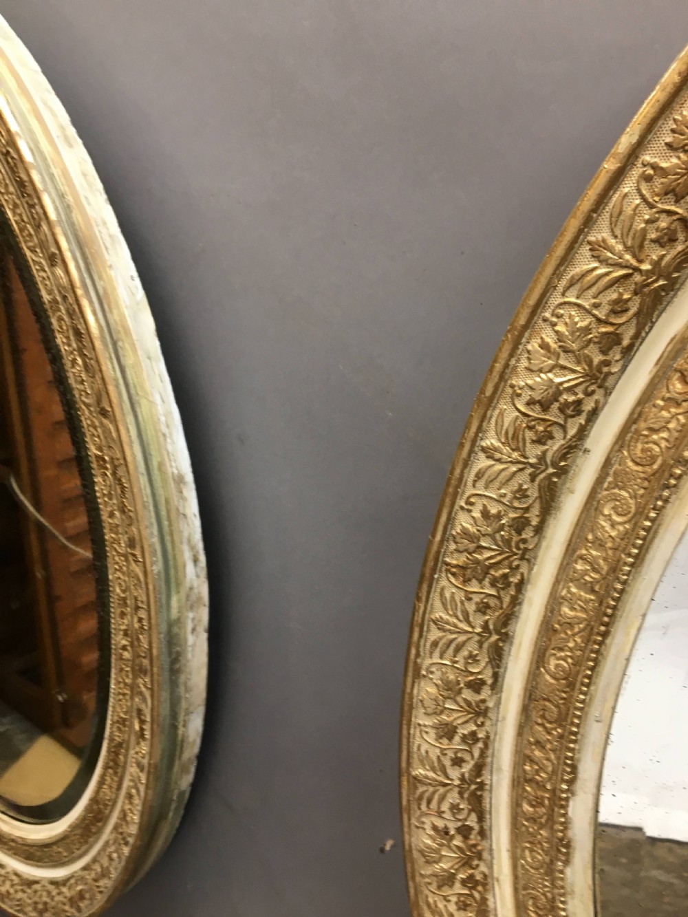 Pair C19th French gilt mirrors View VII