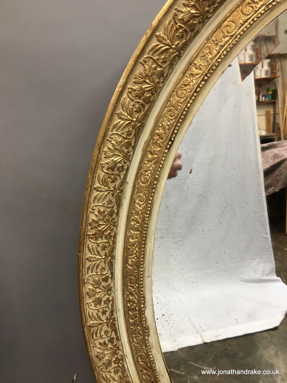Pair C19th French gilt mirrors View VIII