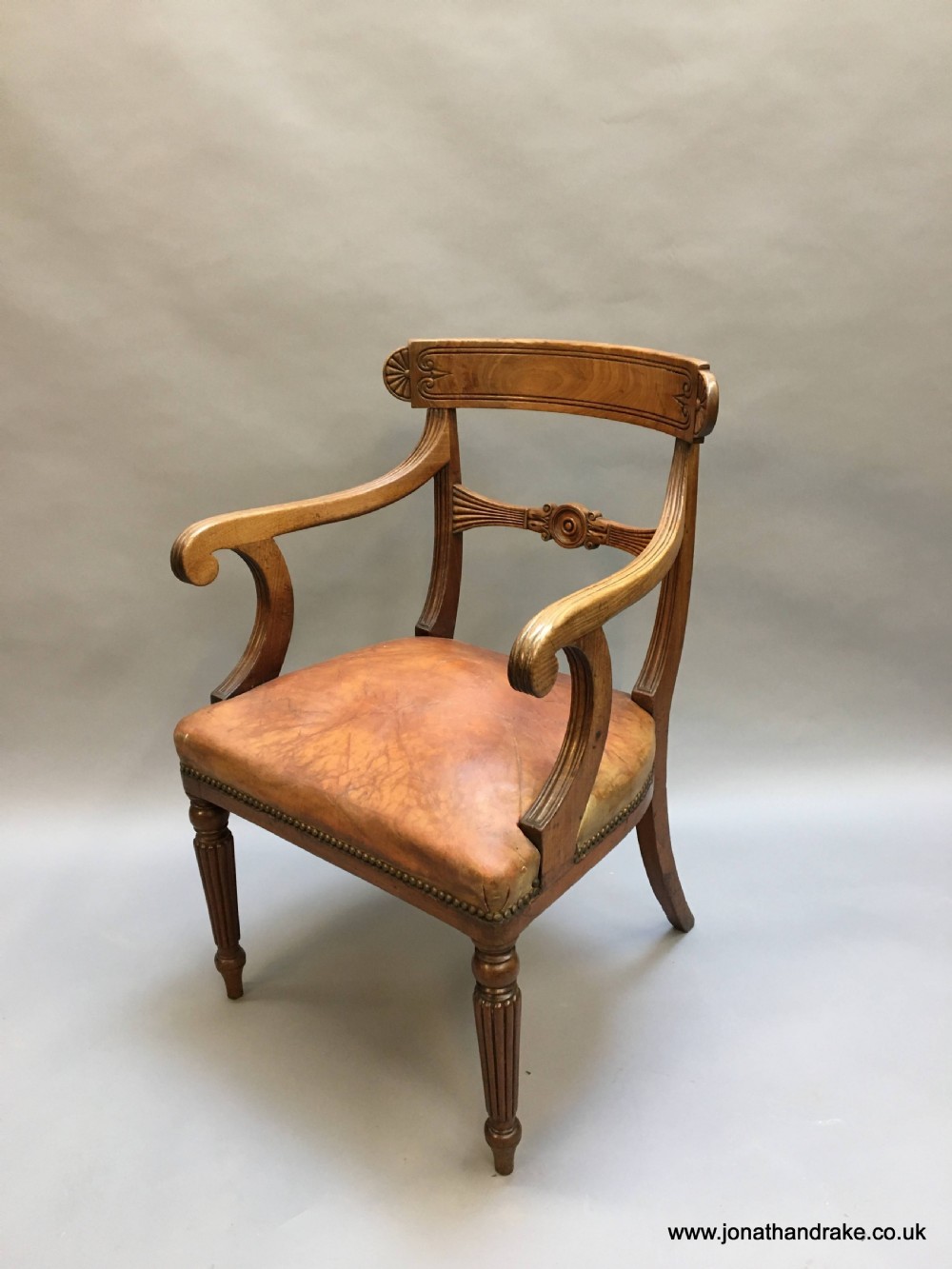 George III mahogany desk chair