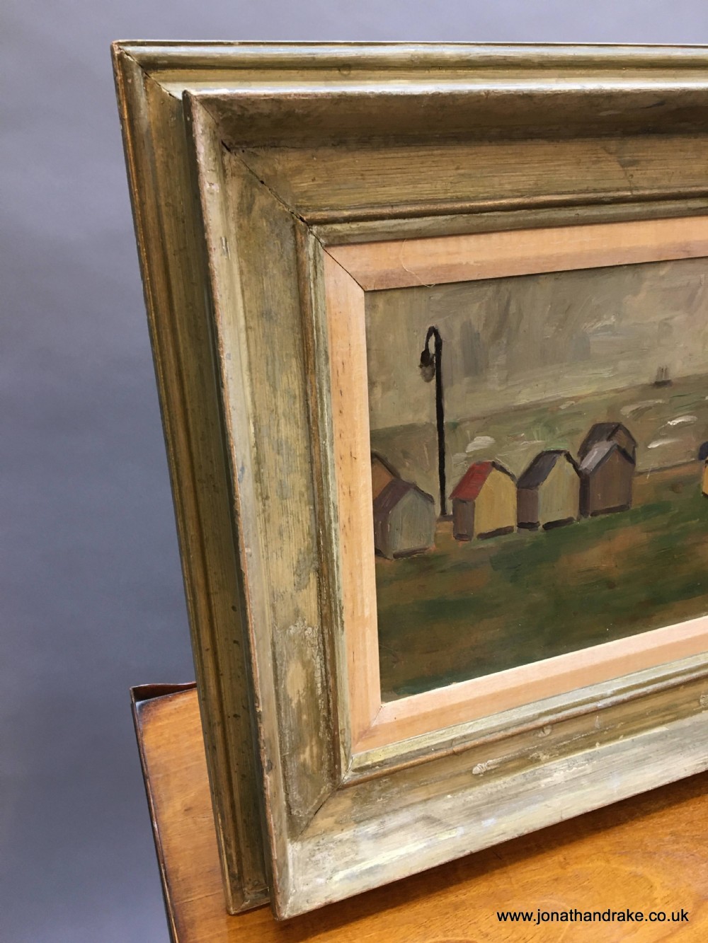 oil on board - beach-huts seascape View V