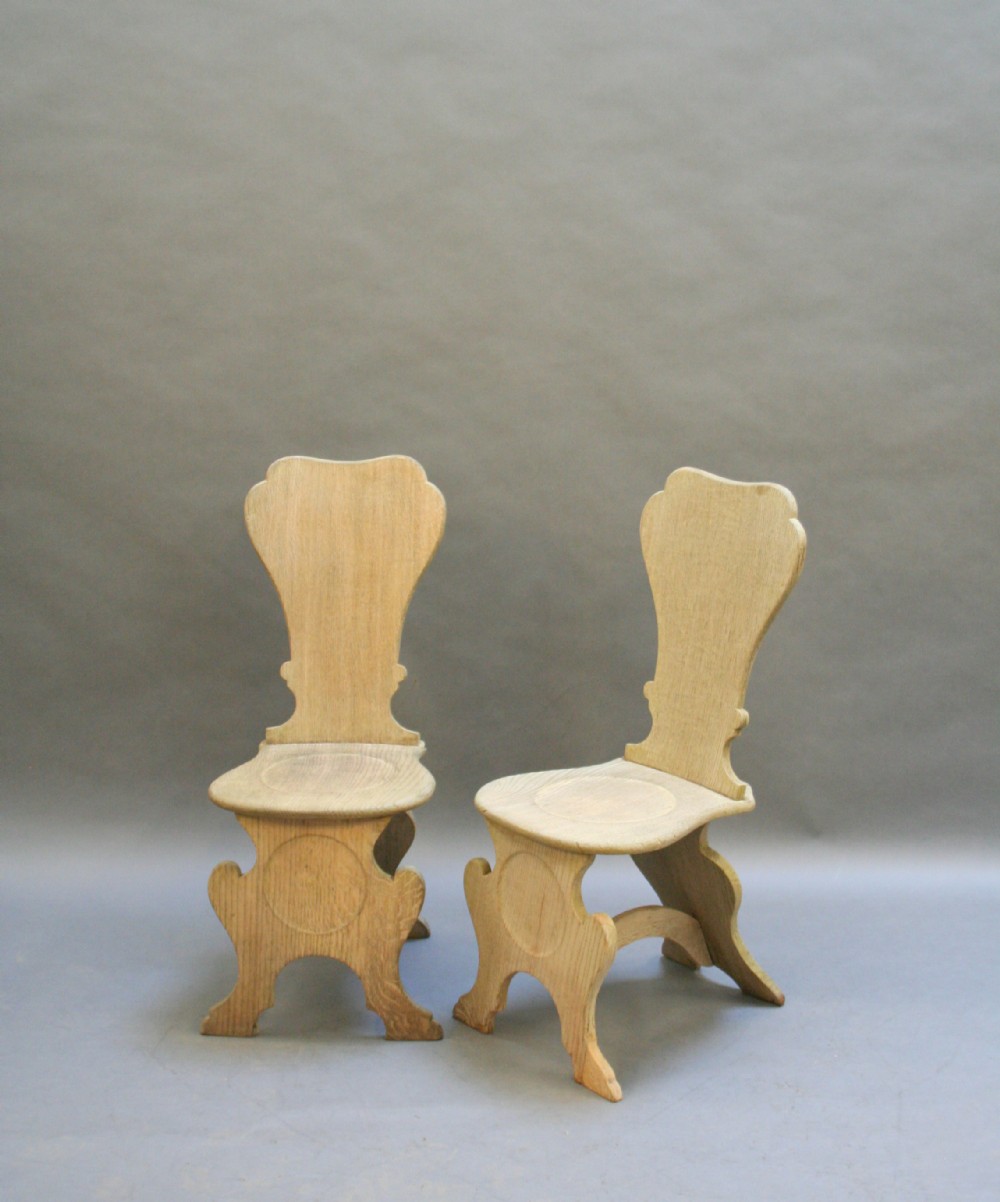 Pair George 111 hall chairs