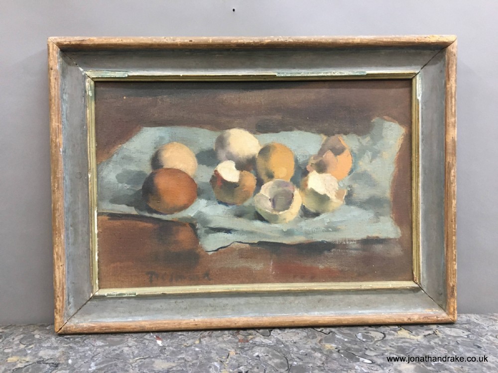 oil on canvas - still life eggs & fruit