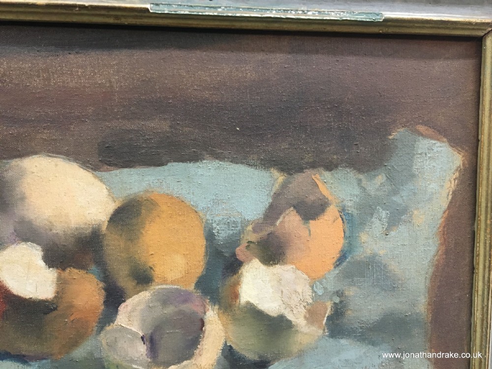oil on canvas - still life eggs & fruit View V