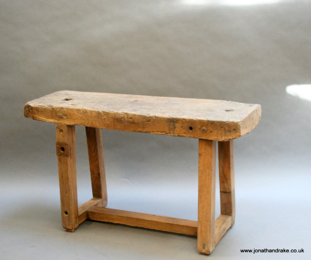 C19th oak workbench