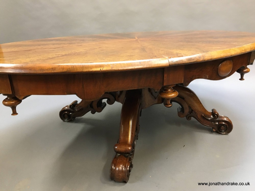 Scottish Victorian oval coffee table View IX