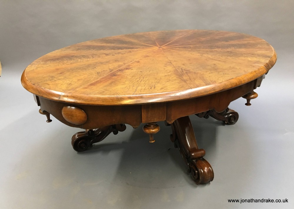 Scottish Victorian oval coffee table View XI