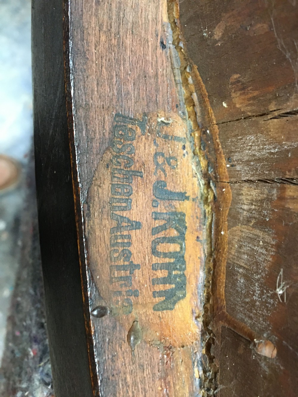 Secession desk chair by Otto Wagner, stamped View X