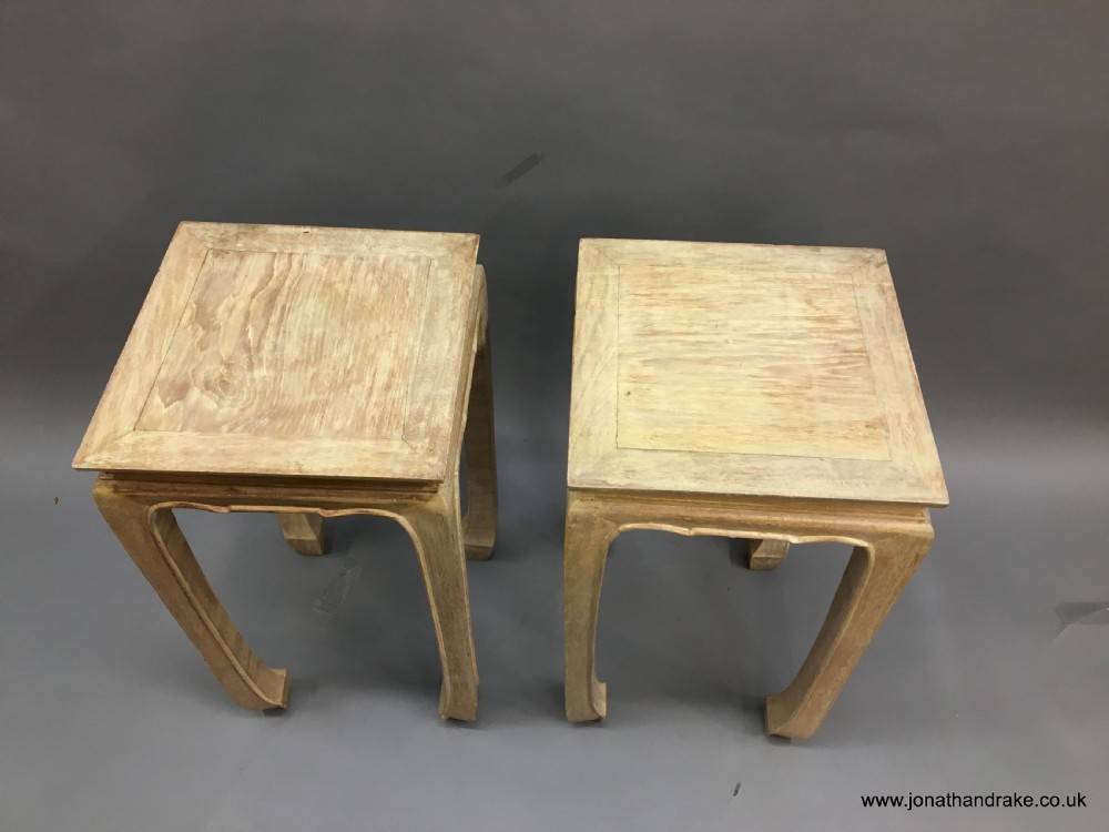 Pair Chinese lamp tables View II