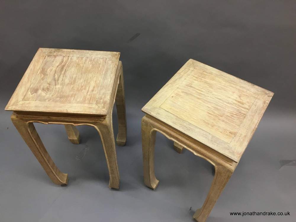 Pair Chinese lamp tables View VI
