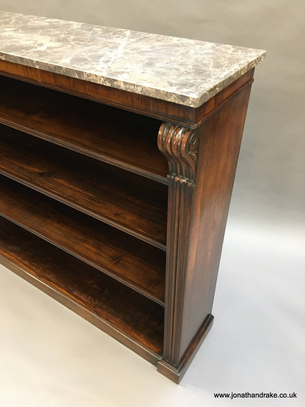 Victorian rosewood bookcase View II