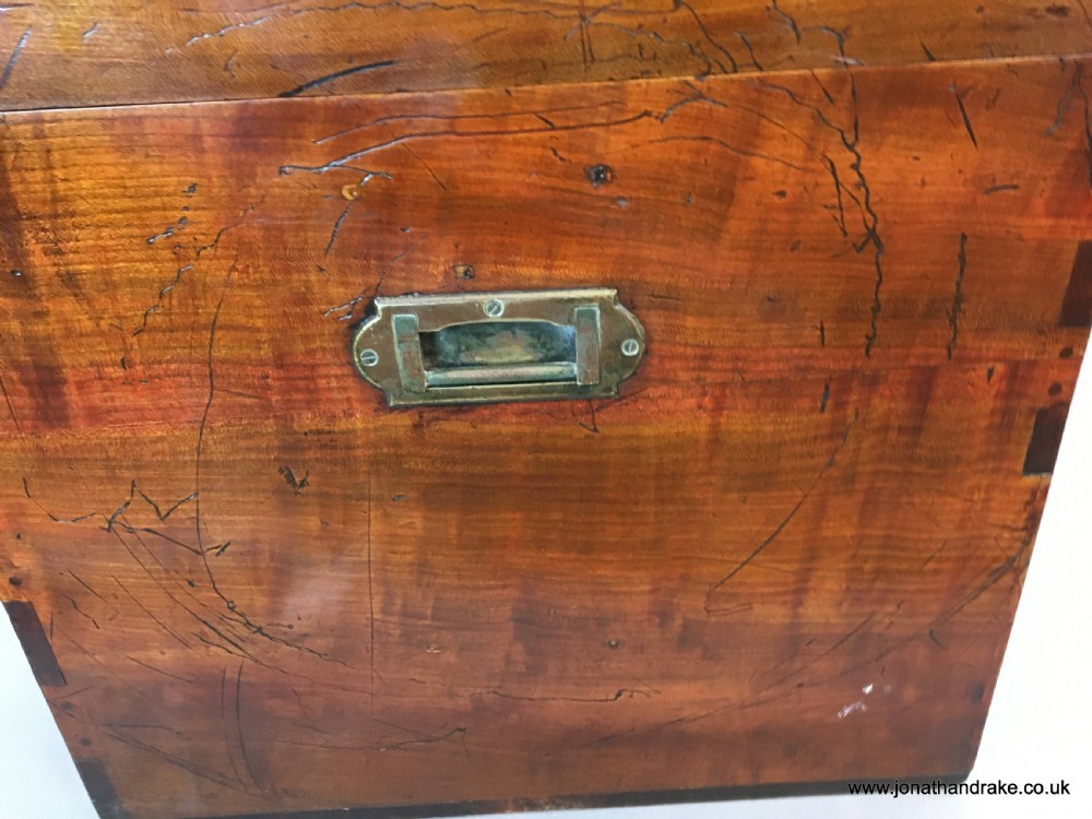 C19th mahogany campaign trunk View V