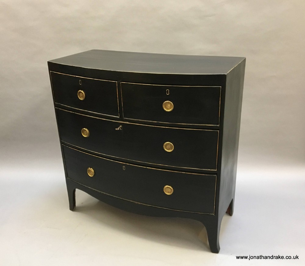 Georgian ebonised chest of drawers