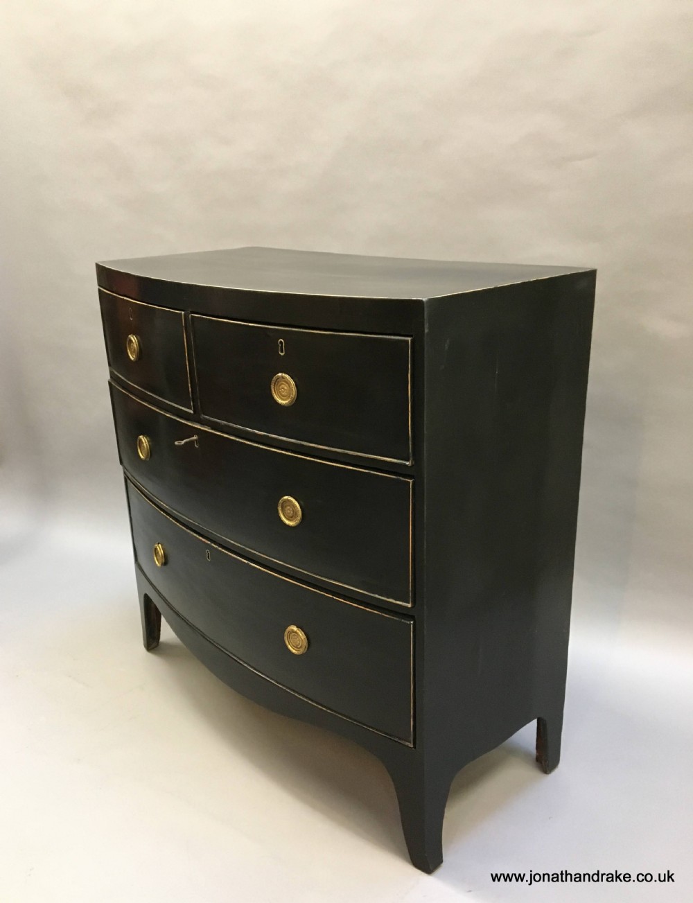 Georgian ebonised chest of drawers View II