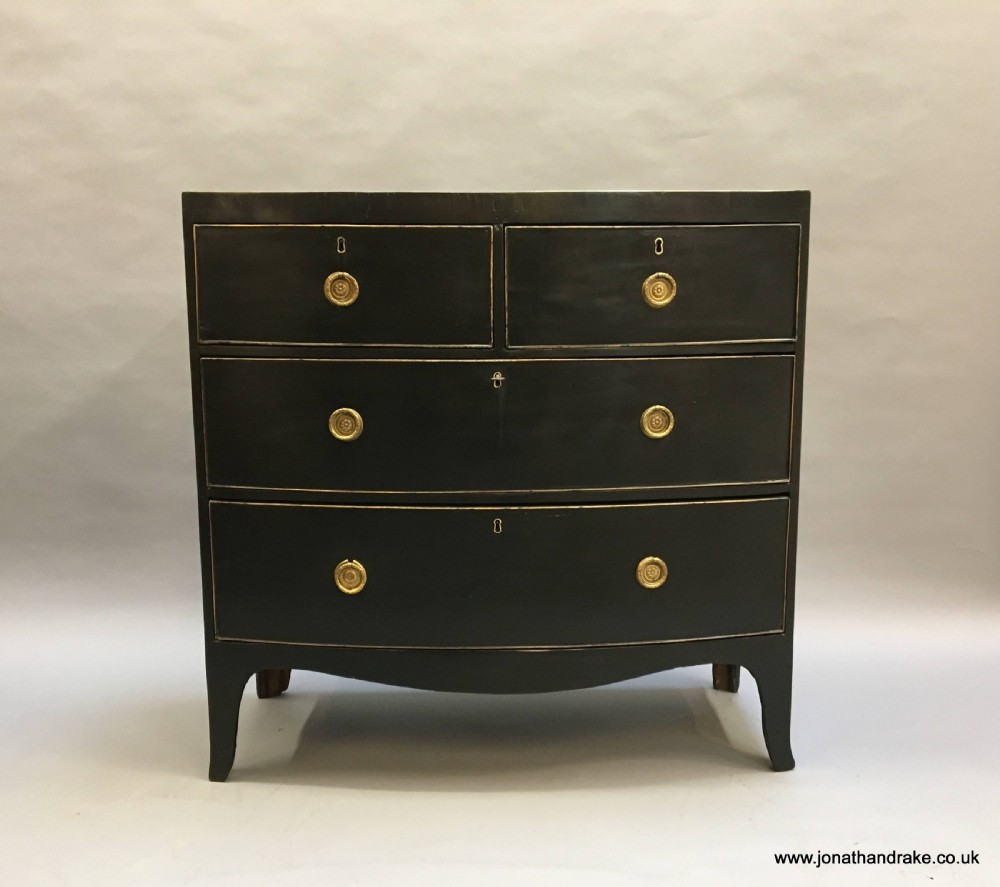 Georgian ebonised chest of drawers View V