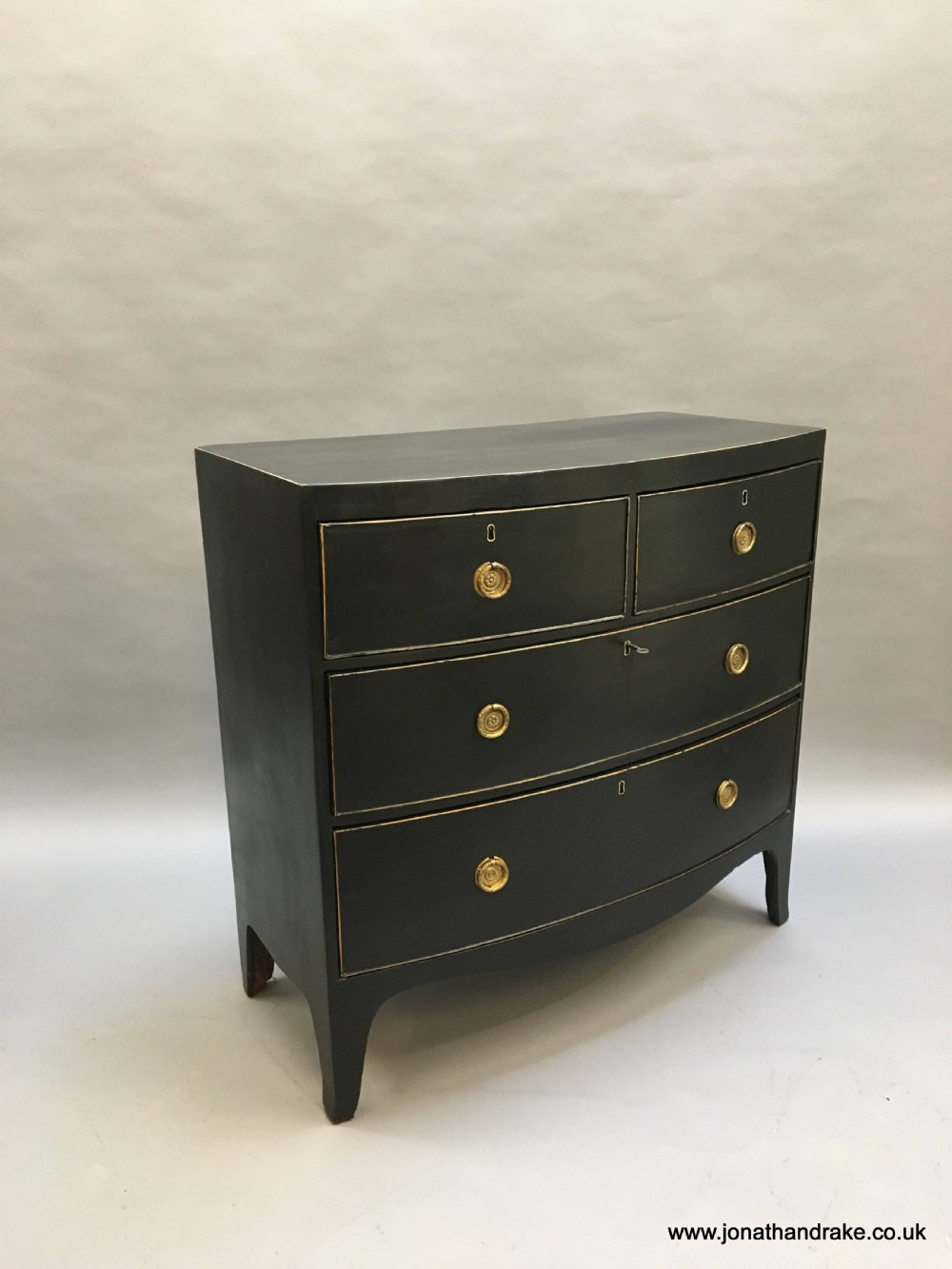Georgian ebonised chest of drawers View X