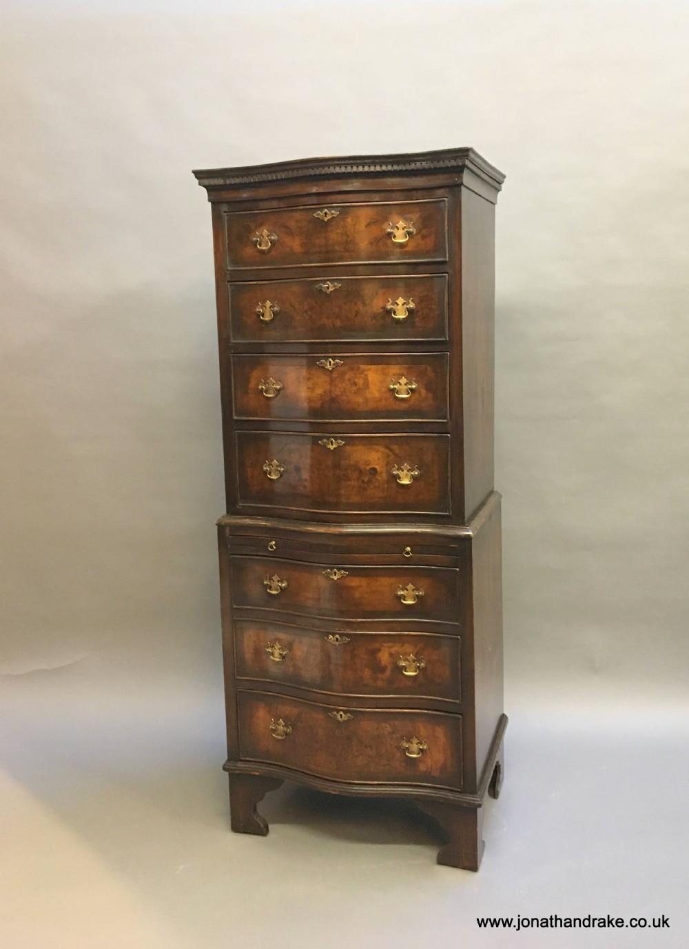Georgian Revival chest on chest tallboy