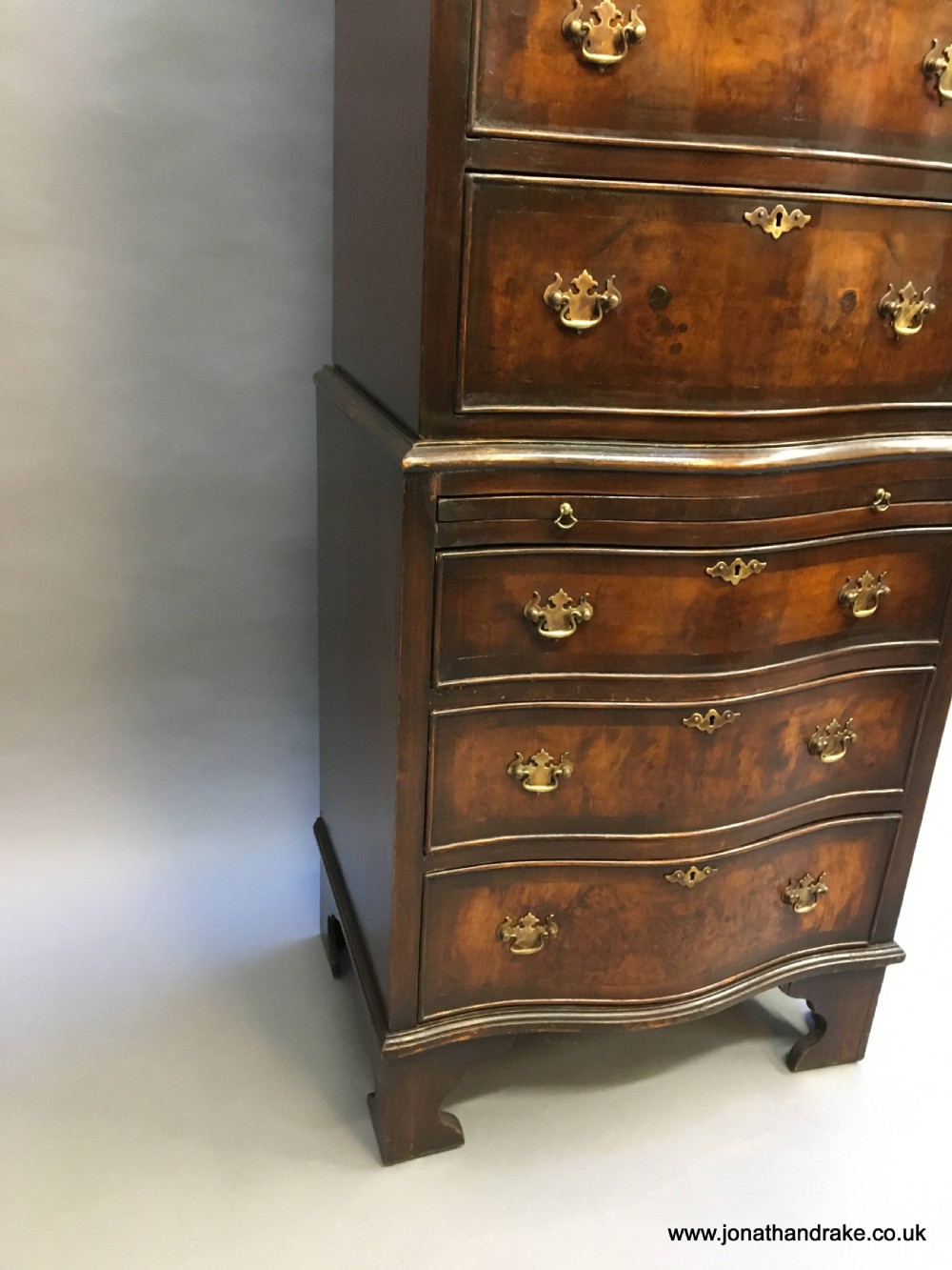 Georgian Revival chest on chest tallboy View VIII