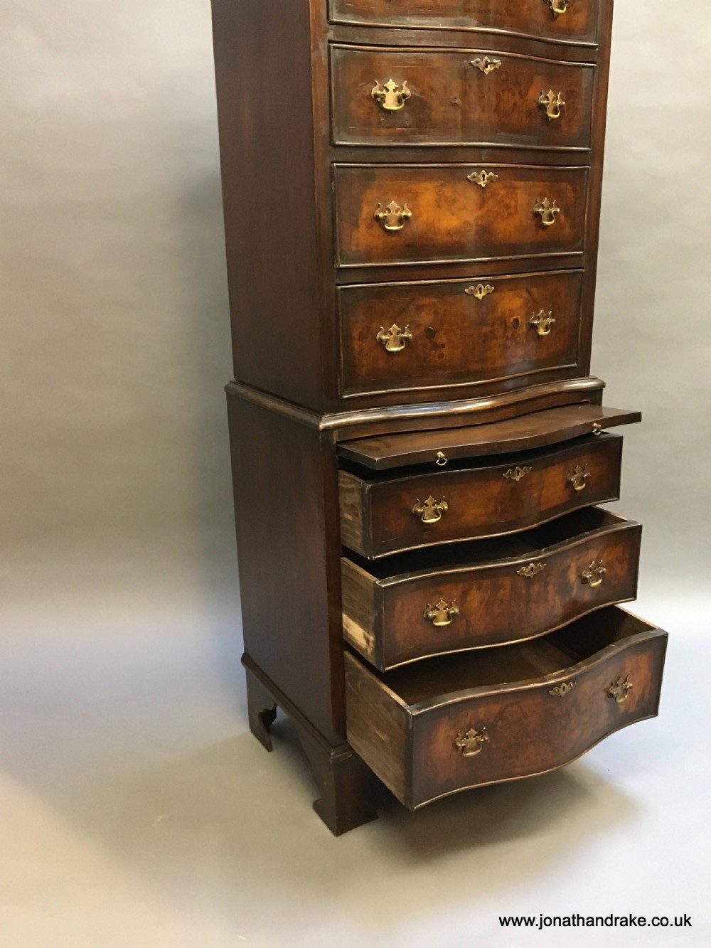 Georgian Revival chest on chest tallboy View X