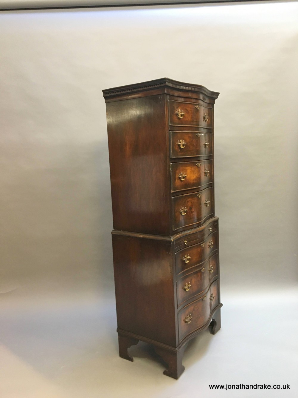 Georgian Revival chest on chest tallboy View XI