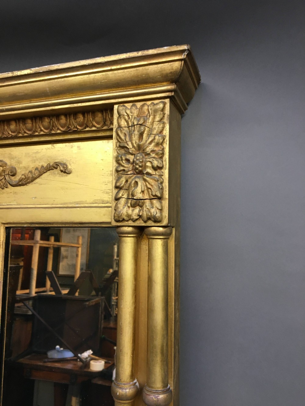 C19th gilt overmantel mirror View III
