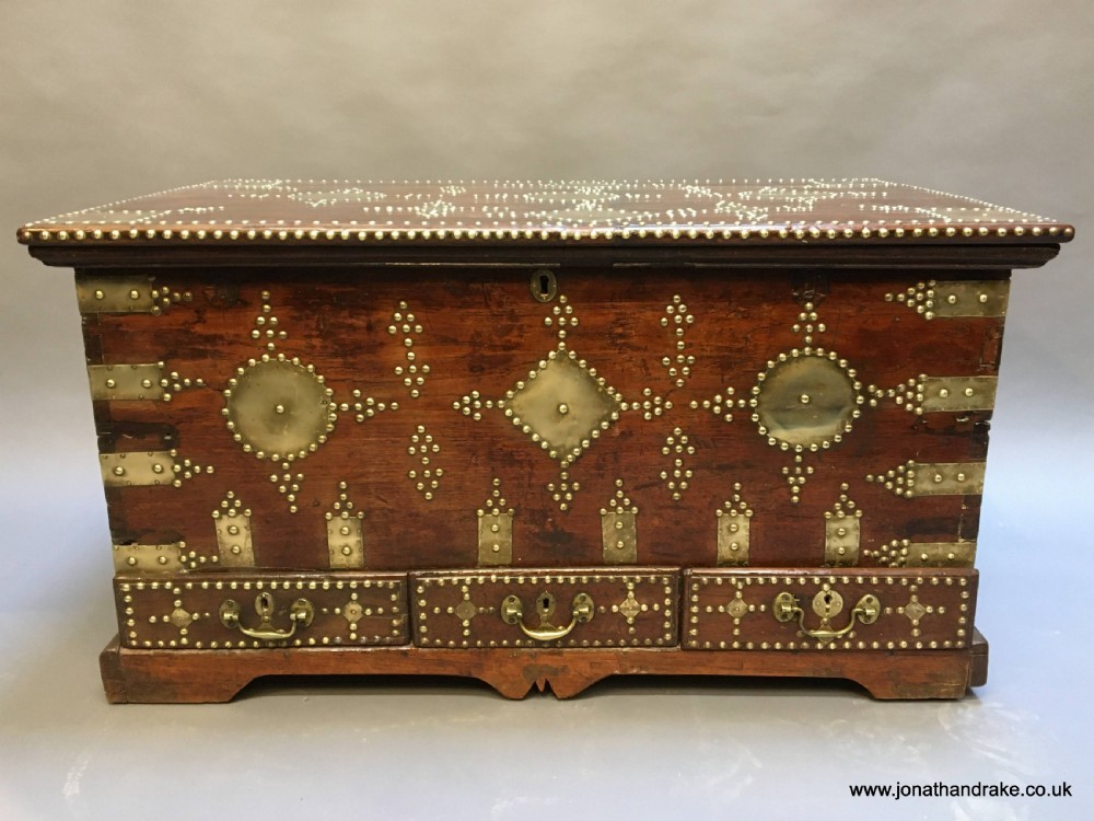 C19th Indian trunk chest View X