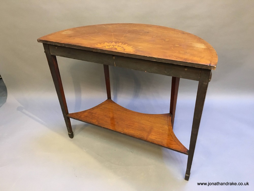 Sheraton Revival mahogany console table View X