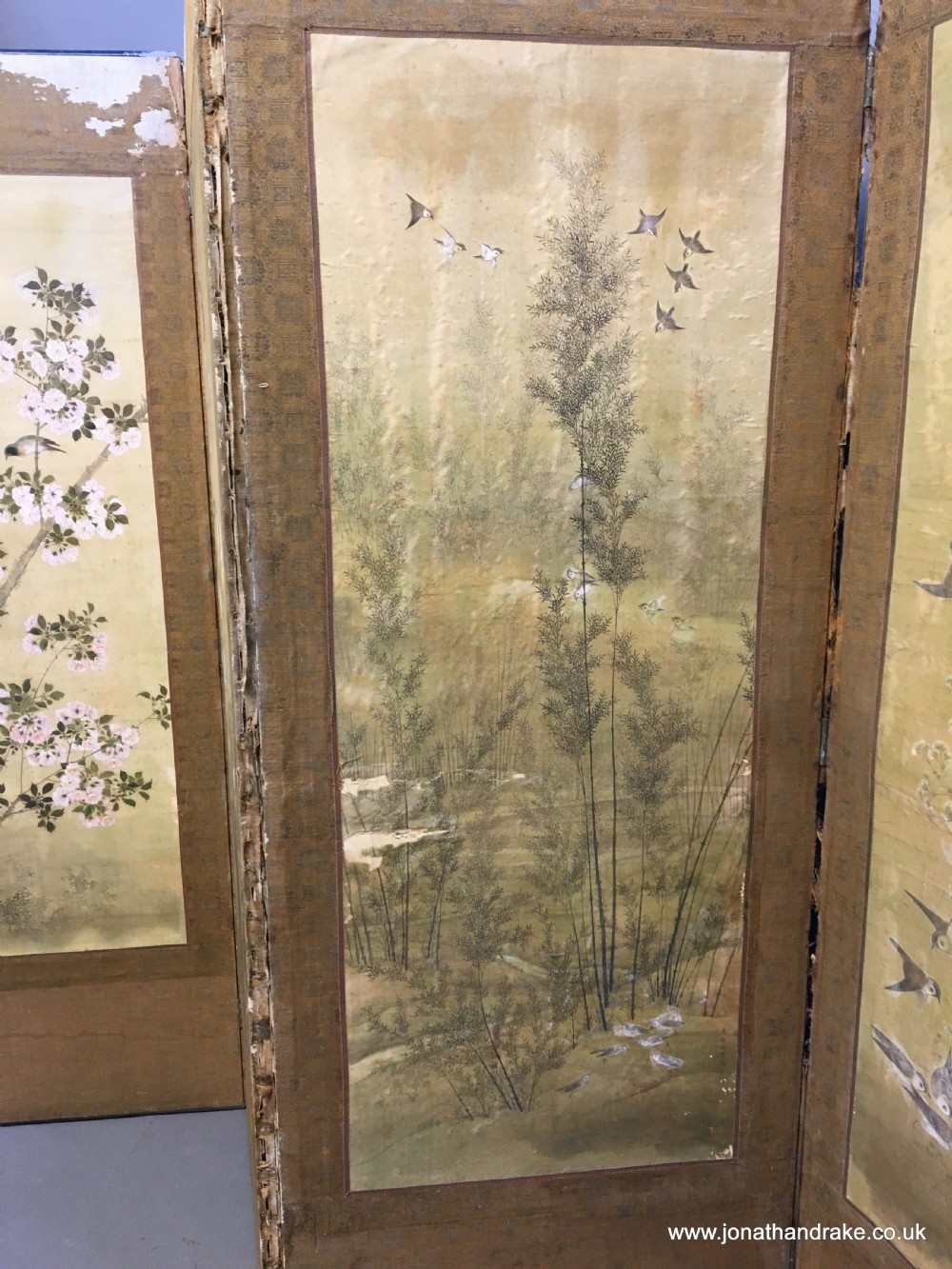 japanese painted 4 fold screen View II