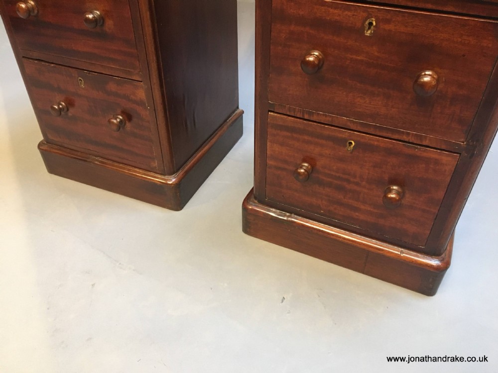 Pair Victorian Bedside Chest tables View II