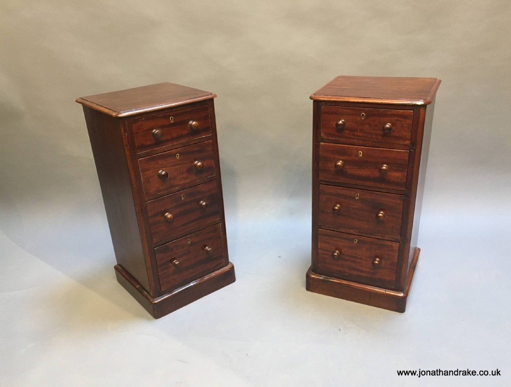 Pair Victorian Bedside Chest tables View III