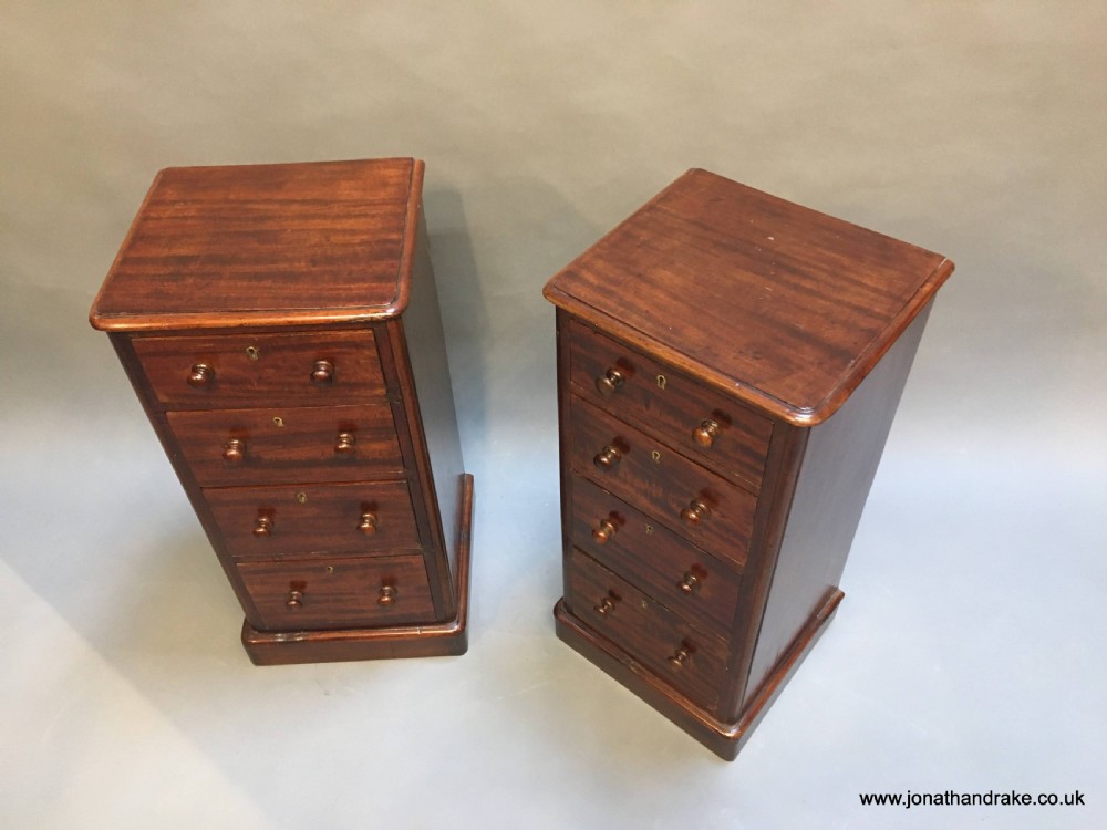 Pair Victorian Bedside Chest tables View V
