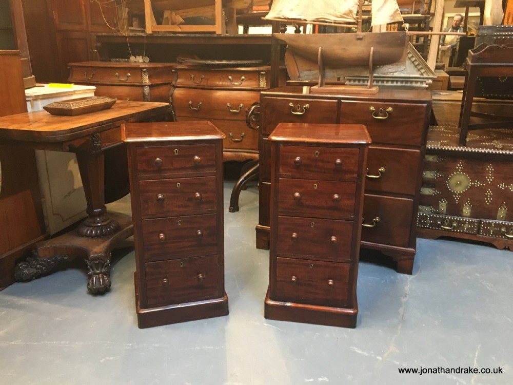 Pair Victorian Bedside Chest tables View VIII