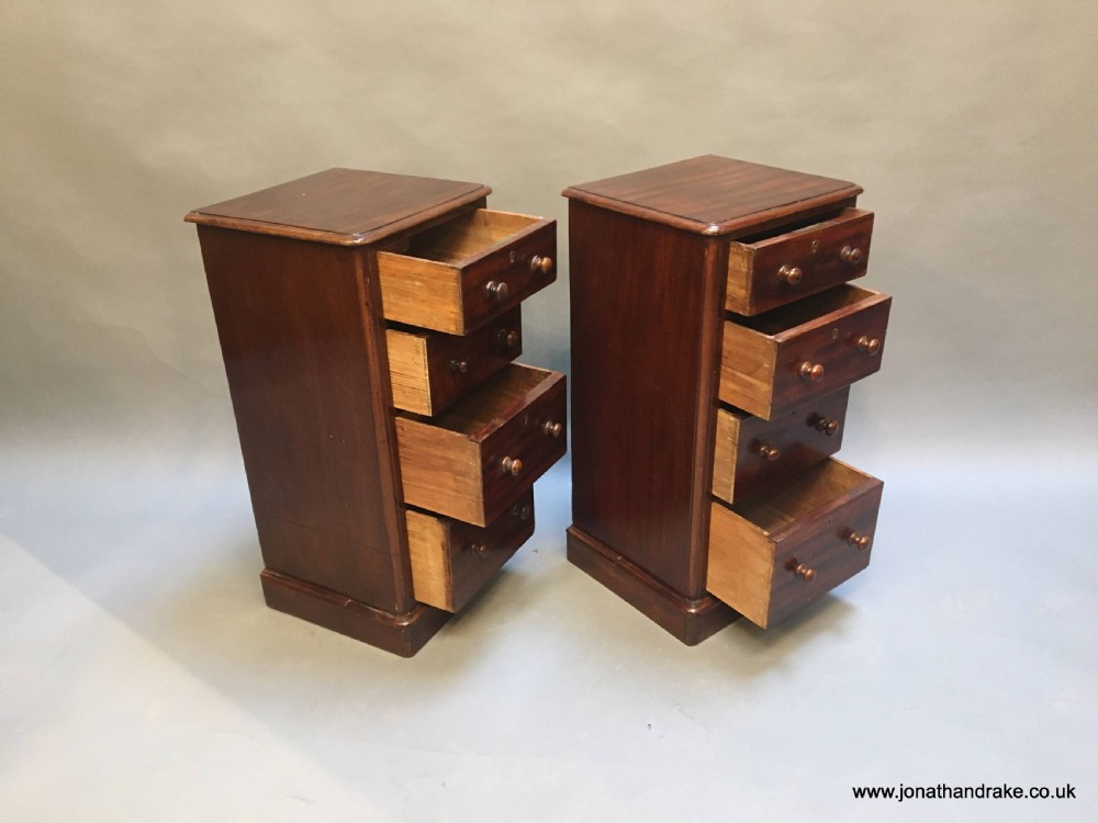 Pair Victorian Bedside Chest tables View X