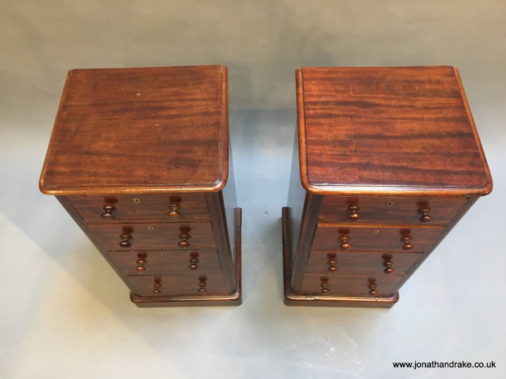 Pair Victorian Bedside Chest tables View XIII
